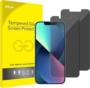 Jetech Privacy Screen Protector for Iphone 13 Mini 5.4-Inch, anti Spy Tempered Glass Film, Case Friendly, 2-Pack