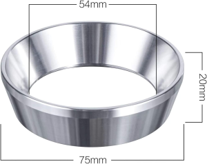 54Mm Espresso Dosing Funnel, MATOW Stainless Steel Coffee Dosing Ring Compatible with 54Mm Breville Portafilter