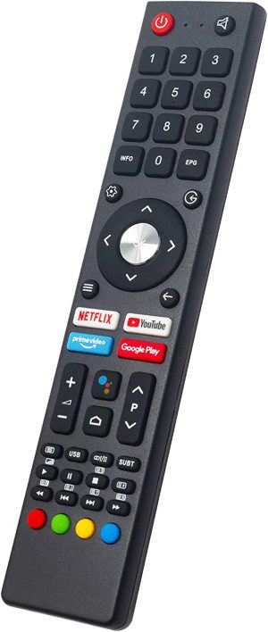 GCBLTV02ADBBT Replacement Voice Remote Fit for CHIQ TV GCBLTVC1GBBT GCBLTVC1GBBT-C2 GCBLTVC1GBBT-C5 GCBLTVC1GBBT-C6 GCBLTVC1GBBT-CHANGHONG with Shortcut Keys Netflix Youtube Promevideo Googleplay