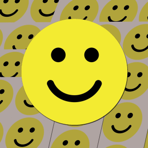 1″ Yellow Happy Smiley Face Stickers – 50 Sheets, Pack of 1200