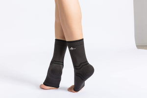 JUPITER Foot Sleeve (Pair) with Compression Wrap, Ankle Brace for Arch, Ankle Support, Football, Basketball, Volleyball, Running, for Sprained Foot, Tendonitis, Plantar Fasciitis