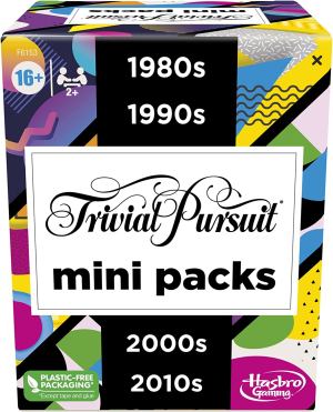 Trivial Pursuit Mini Packs Multipack Fun Fun Fun Questions for Adults and Teens Ages 16+ Includes 4 Games with 4 Decades