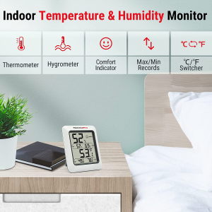 ThermoPro TP50 Digital Hygrometer Indoor Thermometer Humidity Monitor with Temperature Humidity Gauge