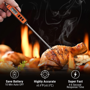 Thermopro TP01A Digital Meat Thermometer with Long Probe Instant Read Food Cooking Thermometer for Grilling BBQ Smoker Grill Kitchen Oil Candy Thermometer