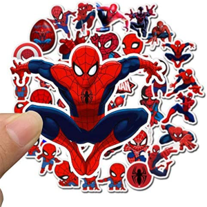 Spider-Man Stickers,35 PCS Superhero Graffiti Vinyl Waterproof Decals for Water Bottles Computer Bicycle Skateboard Luggage Phone Pad Laptop Kids Teens Stickers Pack