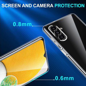 T Tersely Clear Case Cover for Samsung Galaxy A04S/A13 5G (6.5 Inch), Soft Slim Fit Shockproof Crystal TPU Protective Case Cover for Samsung Galaxy A04S/A13