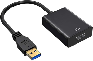 USB to HDMI Adapter, 1080P HD Audio Video Converter,Usb 3.0/2.0 to HDMI Multiple Monitors Cable Compatible with Windows XP 7/8/ 8.1/10 for PC Laptop Projector HDTV（黑）