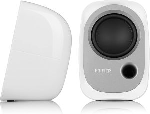 Edifier R12U WT Active USB Powered Multimedia Speaker System – Bass Reflex, 3.5Mm AUX Port, Headphone Jack White