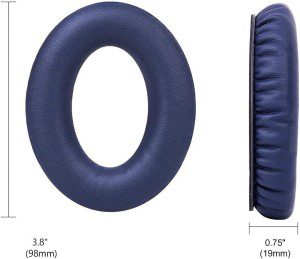 Solowit® Replacement Earpads Cushions for Bose Quietcomfort 35 (QC35) & Quiet Comfort 35 II (QC35 Ii) Headphones, Ear Pads with Softer Leather, Noise Isolation Foam, Added Thickness (Midnight Blue)