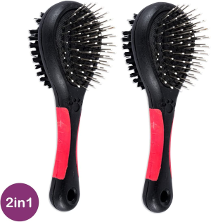 Pet Grooming Brush Double Side Dog Cat Long & Short Hair Fur Shedding Tool