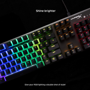 Hyperx Pudding Keycaps – Full Key Set – PBT – Black – English (US) Layout – 104 Key, Backlit, OEM Profile