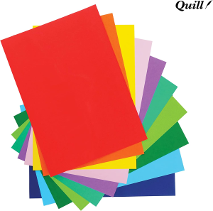 Quill, Coloured Board, 210Gsm, A4, Pack 100, Assorted