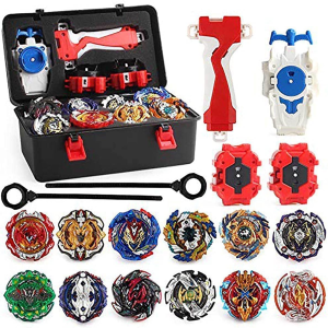 B-Qtech Bey Battling Top Burst 12 New Gyros Top, Evolution Burst Top with Golden Sword & Storage Organizer Carrying Case Box