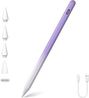 Stylus Pen for Ipad, 2X Fast Charge Active Pencil with Palm Rejection, Tilt Function, Compatible with 2018-2023 Apple Ipad Pro 11&12.9 Inch, Ipad 6/7/8/9/10, Ipad Air 3/4/5, Ipad Mini 5/6