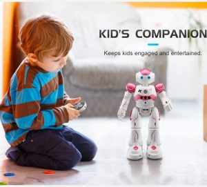 WEECOC RC Robot Toys Gesture Sensing Smart Robot Toy for Kids Can Singing Dancing Speaking Christmas Birthday Gift (Pink)