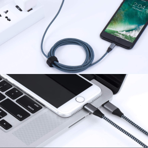 USB C to Lightning Cable, 2 Pack 2M(6Ft) Nylon Braided Mfi Certified Iphone Charger Compatible with Iphone X/XS/XR/XS Max/ 8/Plus, Supports Power Delivery (For Use with Type C Chargers)