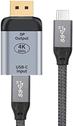 Cablecc USB-C Type C Female Source to Displayport DP Sink HDTV Adapter 4K 60Hz 1080P for Tablet & Phone & Laptop 10Gbps 100W Cable