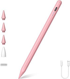 Stylus Pen for Ipad, 2X Fast Charge Active Pencil with Palm Rejection, Tilt Function, Compatible with 2018-2023 Apple Ipad Pro 11&12.9 Inch, Ipad 6/7/8/9/10, Ipad Air 3/4/5, Ipad Mini 5/6