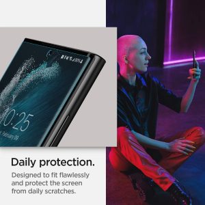 SPIGEN Neo Flex Screen Protector Designed for Samsung Galaxy S22 Ultra (2022) Clear Film [2-Pack] – Clear