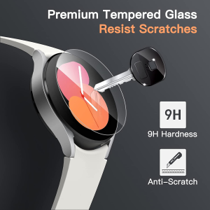 Jetech Screen Protector for Samsung Galaxy Watch 5/4 44Mm, Tempered Glass Anti-Scratch, HD Clear, 3 Pack