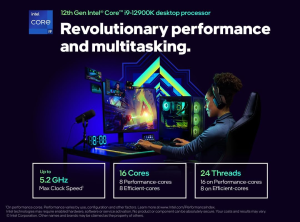 Intel I9-12900K CPU 3.2Ghz (5.2Ghz Turbo) 12Th Gen LGA 1700 Alder Lake Processor, 16-Cores 24-Threads, 30MB, 125W, UHD Graphic 770