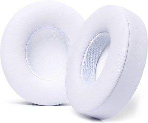 WC Extra Thick Replacement Earpads for Beats Solo 2 & 3 by Wicked Cushions – Ear Pads for Beats Solo 2 & 3 Wireless On-Ear Headphones – Soft Leather, Luxury Memory Foam, Strong Adhesive | Floral White