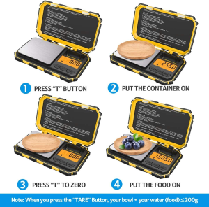 (Upgradaed) AMIR Digital Mini Scale, 200G /0.01G Pocket Scale, 50G Calibration Weight, Electronic Smart Scale, 6 Units, LCD Backlit Display, Tare, Auto Off, Stainless Steel (Battery Included)