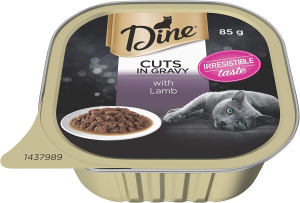 Dine Cuts in Gravy with Lamb Adult Cat Wet Food 85G X 14 Pack