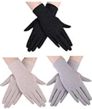 Boao 3 Pairs UV Gloves Sun Protection Women Driving Gloves Summer Sunblock Gloves for Driving Riding Outdoor