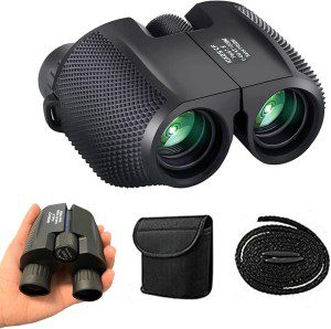 Foldable Waterproof BAK-4 Binoculars 10 X 25 Prism Hunts Birding Telescope Scope Light for Hunting, Bird Watching,Hiking,Camping and Concert