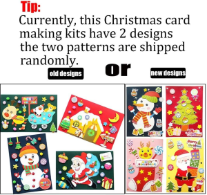 Card Making Kits DIY Handmade Greeting Card Kits for Kids, Christmas Card Folded Cards and Matching Envelopes Thank You Card Art Crafts Crafty Set Gifts for Girls Boys