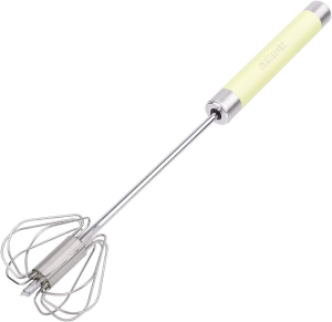 Egg Whisk, SZMDLX, Stainless Steel Hand Push Whisk Blender – Versatile Tool for Egg Beater, Milk Frother, Rotating Push Mixer Stirrer, Kitchen Utensil for Whisking, Beating, Stirring