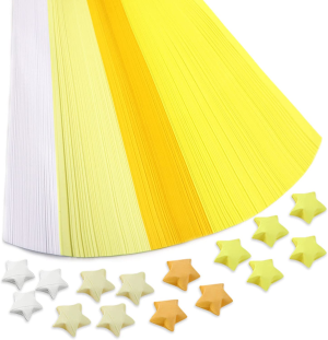 540 Sheets of Star Origami Paper, 4 Colors of Lucky Star Paper Strips, Double Sided Origami Star Paper Strips, Lucky Star Decoration Folding Paper for Art, Craft, DIY (Style B)