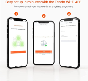 Tenda Nova Mesh Wifi System (Mw6)-Up to 6000 Sq.Ft. Whole Home Coverage, Wifi Router and Extender Replacement, Gigabit Mesh Router for Wireless Internet, Works with Alexa, Parental Controls, 3-Pack