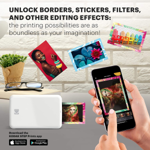 Zink Kodak Step Wireless Mobile Photo Printer – White (RODMP20AMZW)