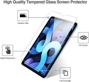 [2 Pack] Procase Screen Protector for Ipad Air 5 2022 / Air 4 2020 / Ipad Pro 11 2021 2020 2018 Tempered Glass Screen Protective Film Guard for Ipad Air 5Th 4Th Gen 10.9 Inch, Ipad Pro 11″ 1St 2Nd 3Rd Gen