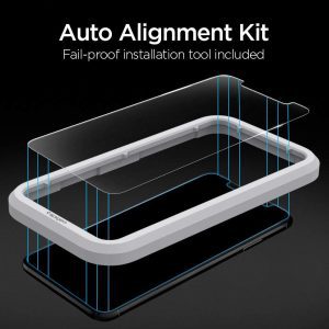 SPIGEN Alignmaster Glas.Tr Slim Screen Protector Designed for Apple Iphone 11 (2020) Auto Align Technology Tempered Glass [1-Pack] – Clear