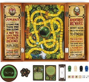 Spin Master Games Jumanji the Game Real Wooden Box Edition of the Classic Adventure Board Game for Kids and Families Ages 8 and up Multicolor 6061779