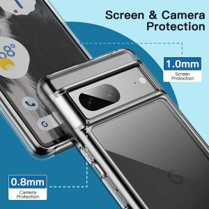 Jetech Case for Google Pixel 7, Shockproof Phone Bumper Cover, Anti-Scratch Clear Back (HD Clear)