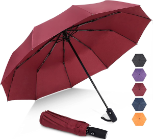 ZOMAKE Compact Travel Umbrella Windproof – Lightweight Folding Umbrella Automatic Open Close …