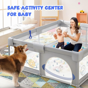 KIDBOT Baby Playpen Play Fence Baby Kids Playground Enclosure Safety Gate Activity Centre Barrier Play Room Yard