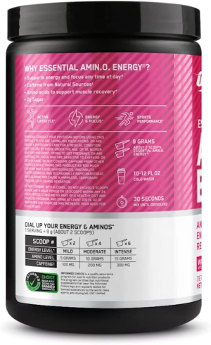 Optimum Nutrition Amino Energy, Watermelon, 30 Serves, 270 G