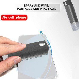 3 in 1 Fingerprint-Proof Screen Car Display Cleaner Spray Wipe Black Cleaning Tools