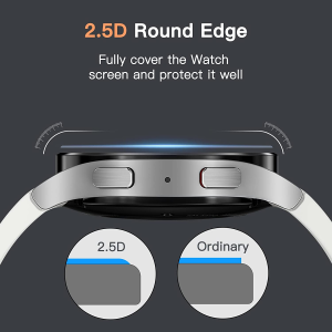 Jetech Screen Protector for Samsung Galaxy Watch 5/4 44Mm, Tempered Glass Anti-Scratch, HD Clear, 3 Pack