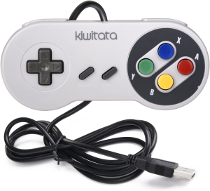 2 Pack Retro SNES USB Super NES Controller,Kiwitata Super Classic PC USB Controller Colorful Gamepad Gamestick Joysticks for Windows PC MAC Retro Pi