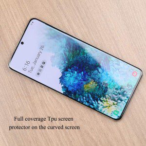 Ibywind Screen Protector for Samsung Galaxy S21 Ultra 5G,[Pack of 2],[Camera Lens Protector][Back Carbon Fiber Film Protector][In-Display Fingerprint Support][Bubble Free]