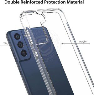 ZUSLAB Galaxy S21 FE 5G Case Slim Hybird Shockproof Translucent Protective Cover for Samsung – Clear