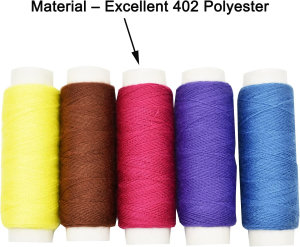 Maydahui Sewing Thread Assorted Spools 39 Color Kit for Sewing Machine Polyester 402 (200 Yards Each) + 16PCS Sewing Needles + 1PC Soft Measuring Tape + 2PCS Needle-Threaders (Pack of 72)