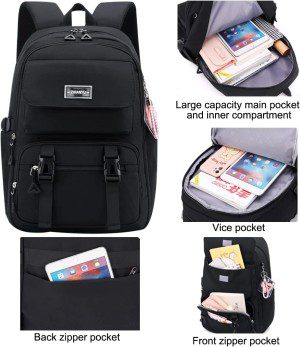 Teen Girls Casual Backpack High Middle School Daypack Women Daily Travel Laptop Bag