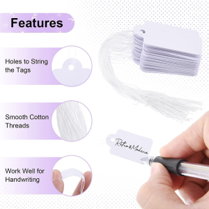 White Marking Writable Tag Display Label,White Paper Tag Jewelry Price Tag,Marking Strung Price Tag Writable Tag Display Label,500 White Marking Tags Price Tags Price Labels Display Tags with String